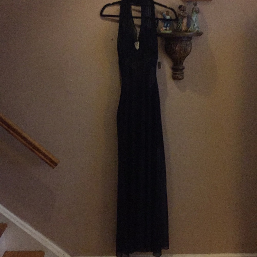 Black sheer Evening Dress